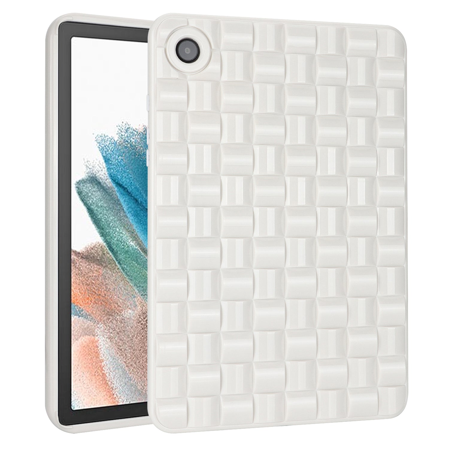 For Samsung Galaxy Tab A8 10.5 (2021) X200 Tab A8 10.5 (2022) TPU Flexible Back Cover Woven Texture Protective Tablet Case For Samsung Galaxy Tab A8 10.5 (2021) X200 Tab A8 10.5 (2022) TPU Flexible Back Cover Woven Texture Protective Tablet Case